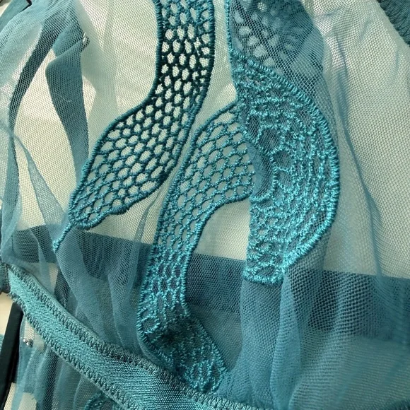 Thistle And Spire - SET Medusa Snake Serpent Bralette + Thong Pacific Teal - 3X - Picture 4 of 12